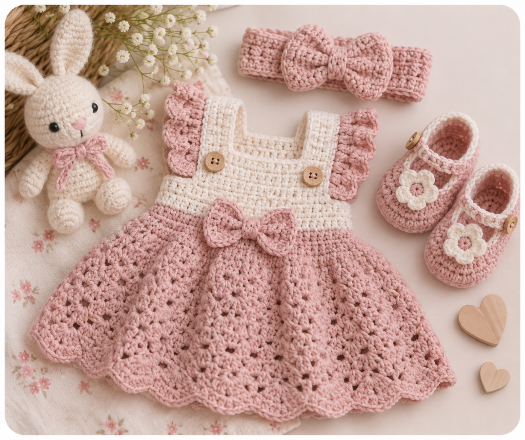Sweet and simple crochet outfits for little ones